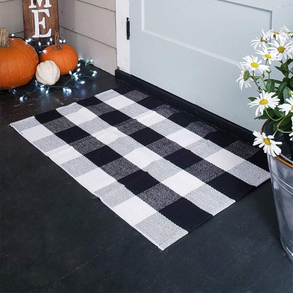 Buffalo Check Rug,Buffalo Plaid Rugs 23.6''x35.4'', Checkered Plaid Rug, Check P